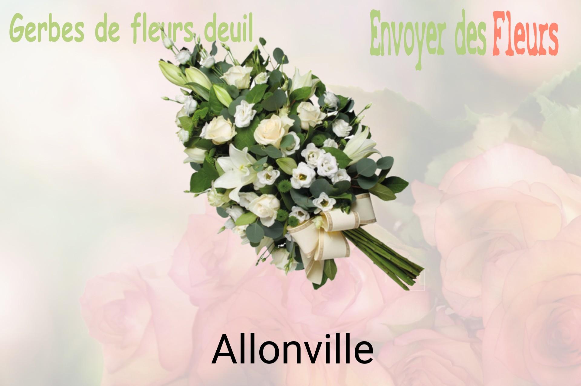 Gerbe de fleurs de deuil livrée à Allonville